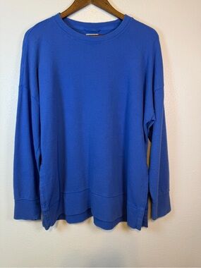 Aerie Oversized Blue Crewneck Sweatshirt